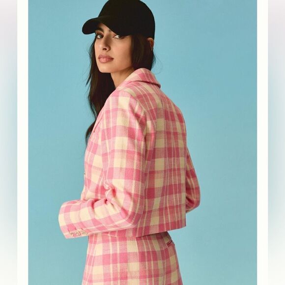 Anthropologie Maeve Plaid Double Breasted Jacket NWT - Picture 3 of 13